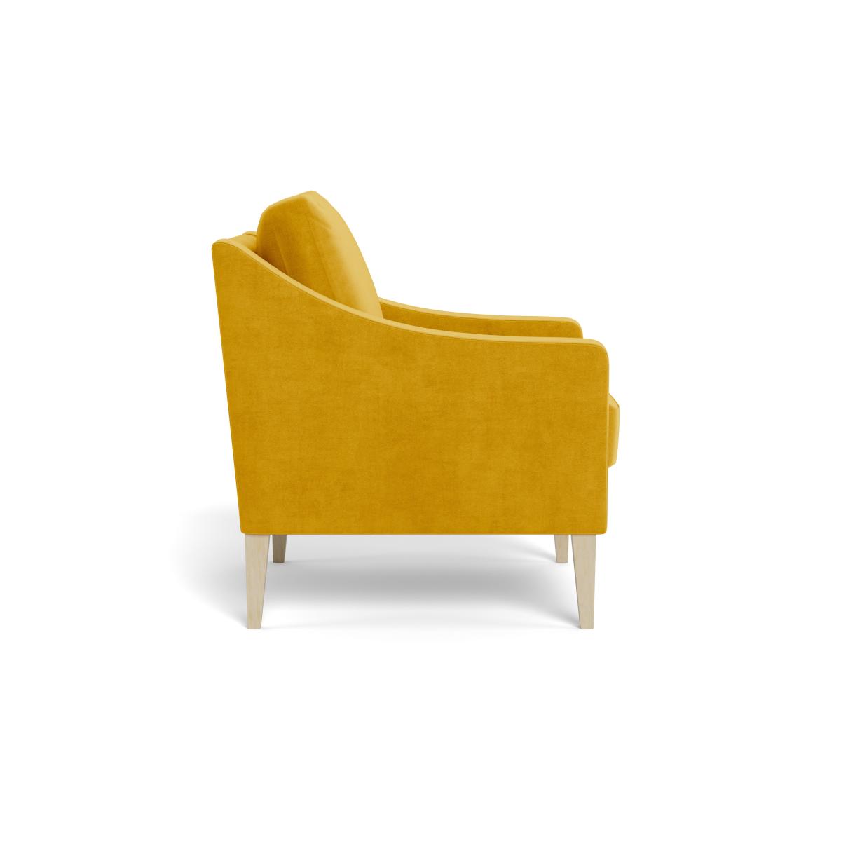 Heal's Richmond Armchair Smart Luxe Velvet Canary Black Feet – image 4