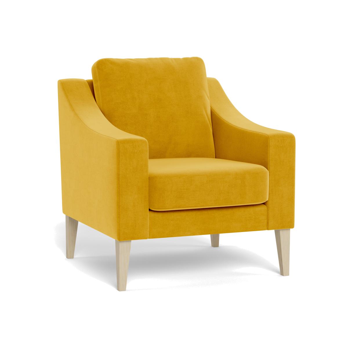 Heal's Richmond Armchair Smart Luxe Velvet Canary Black Feet – image 1