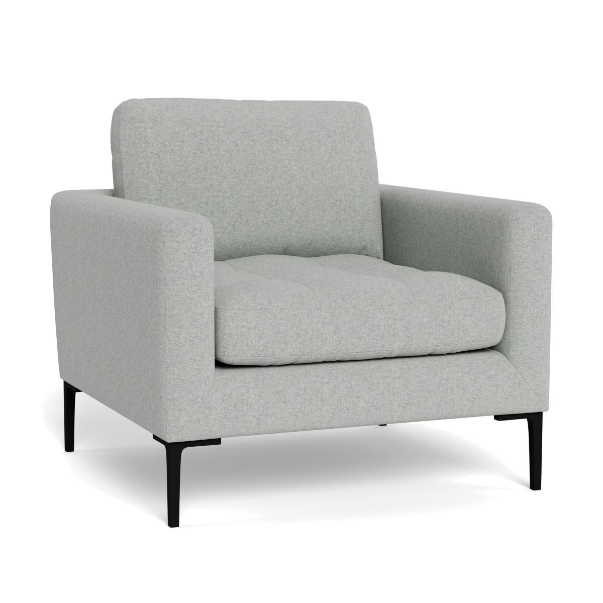 Heal's Eton Armchair Melton Wool Limestone Brass Feet - Heal's UK Furniture – image 1