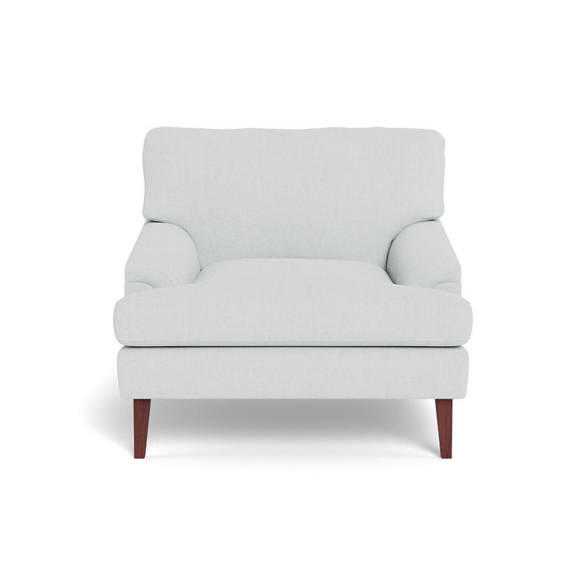 Heal's Stanton Armchair Broad Weave Tin Walnut Stained Feet – image 2
