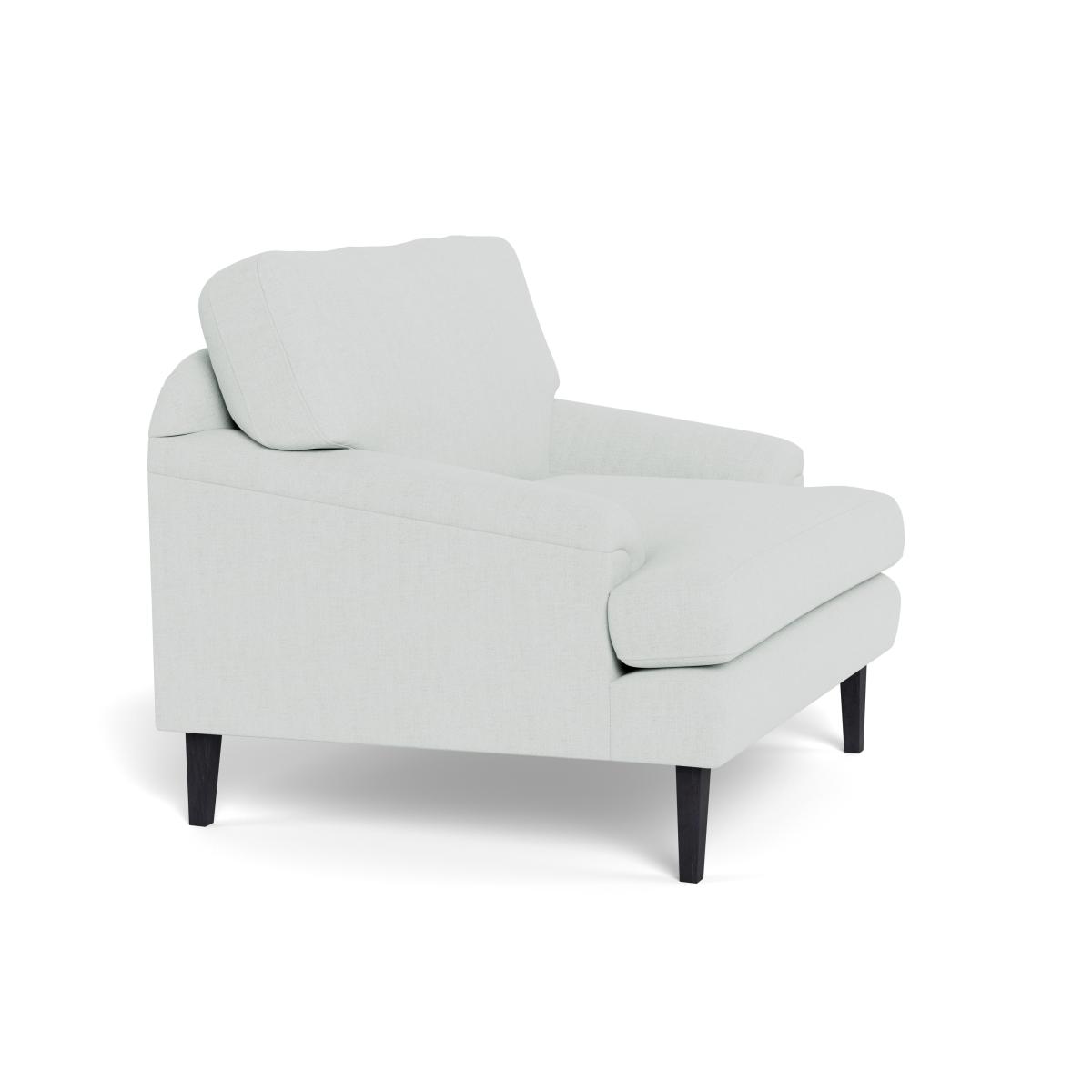 Heal's Stanton Armchair Broad Weave Tin Walnut Stained Feet – image 3