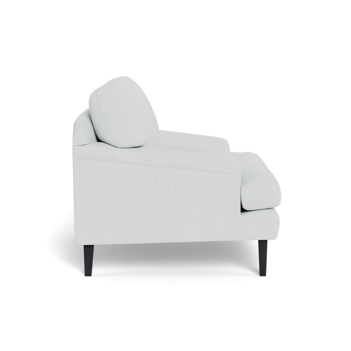 Heal's Stanton Armchair Broad Weave Tin Walnut Stained Feet – image 4