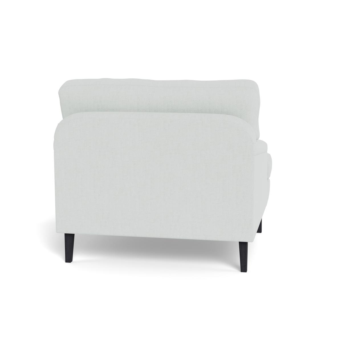 Heal's Stanton Armchair Broad Weave Tin Walnut Stained Feet – image 6