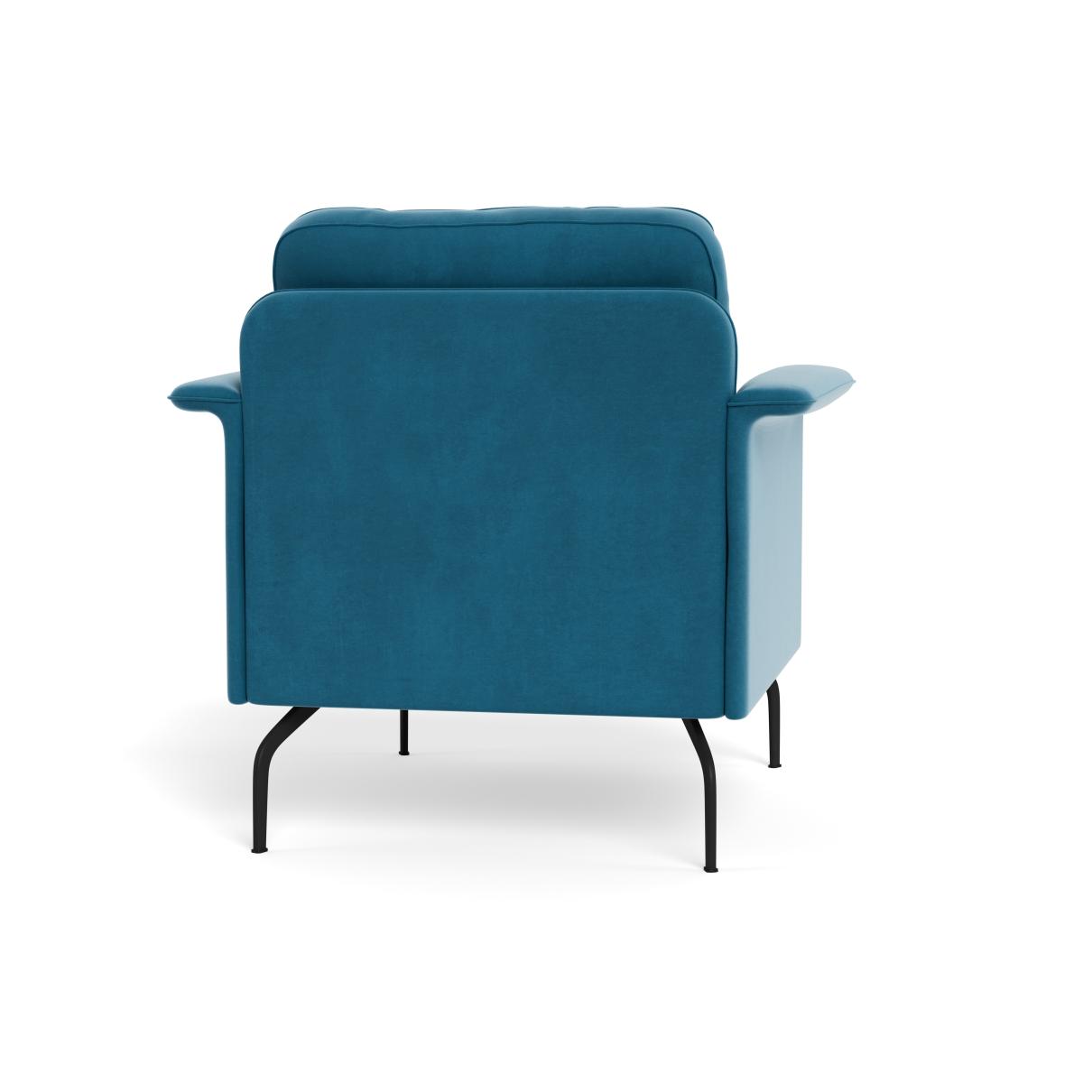Heal's Iver Armchair Smart Velvet Ocean Black Feet – image 6