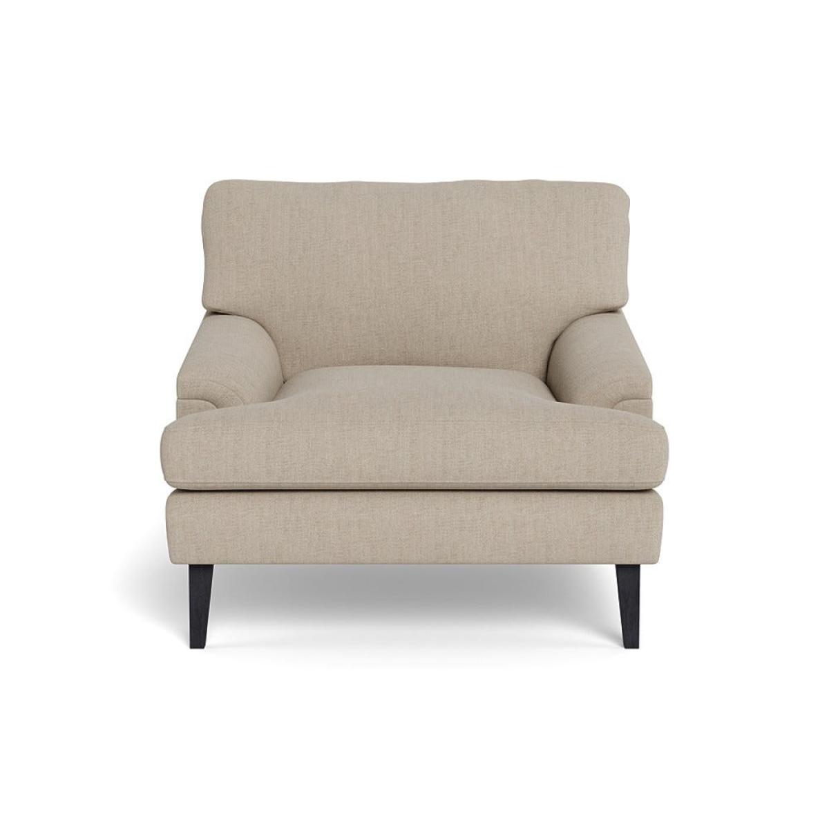 Heal's Stanton Armchair Broad Weave Putty Black Feet – image 2