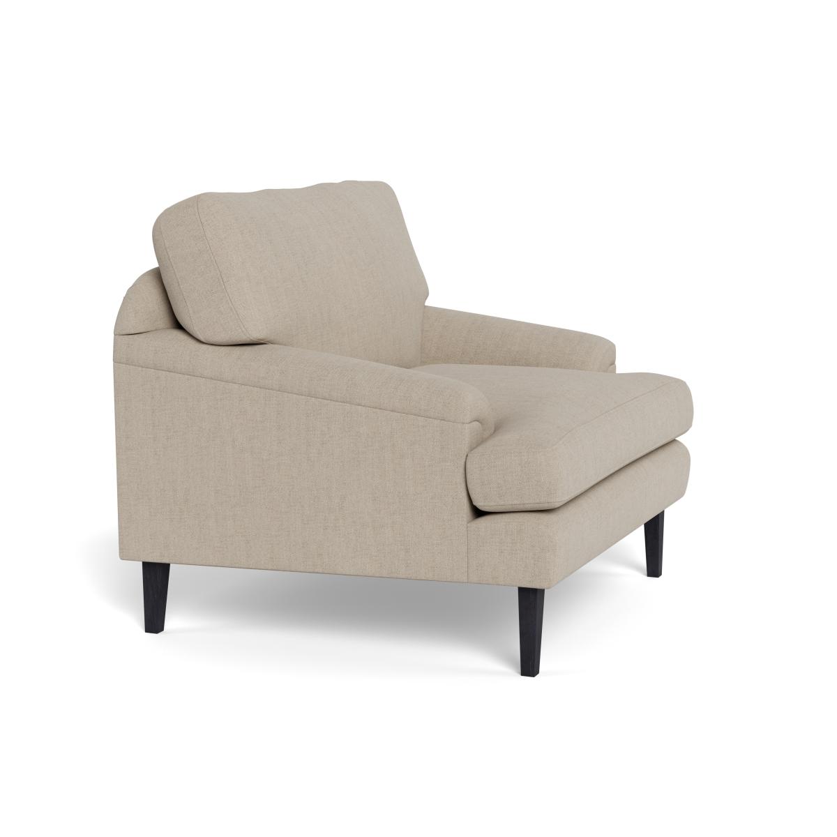 Heal's Stanton Armchair Broad Weave Putty Black Feet – image 3