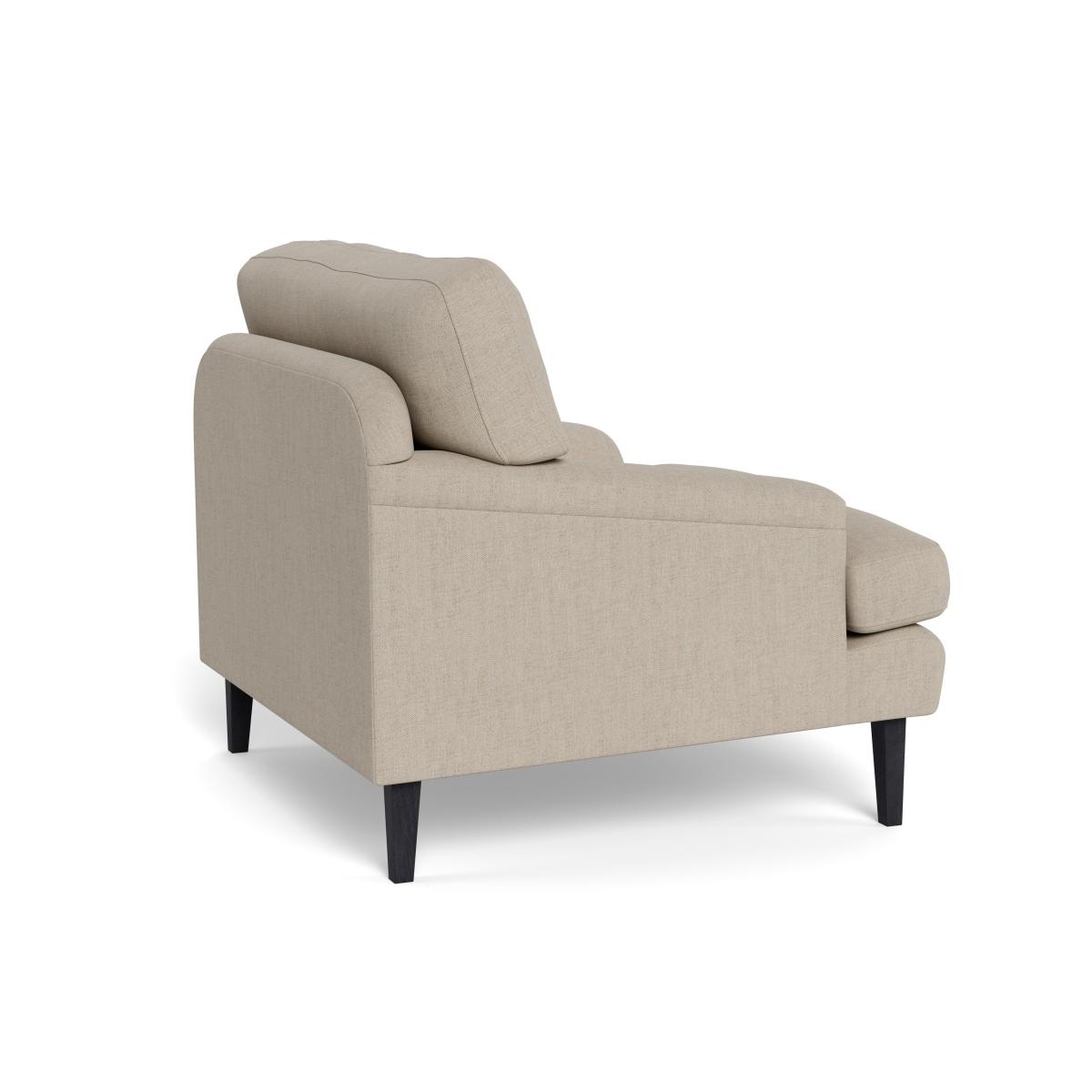 Heal's Stanton Armchair Broad Weave Putty Black Feet – image 5