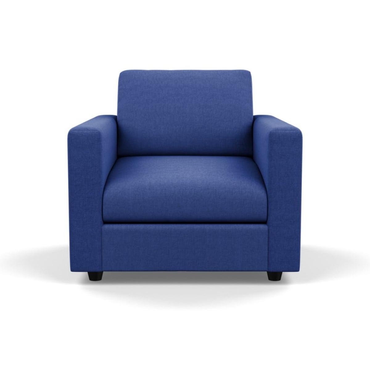 Heal's Nimbus II Armchair Brushed Cotton Cobalt Black Feet – image 2