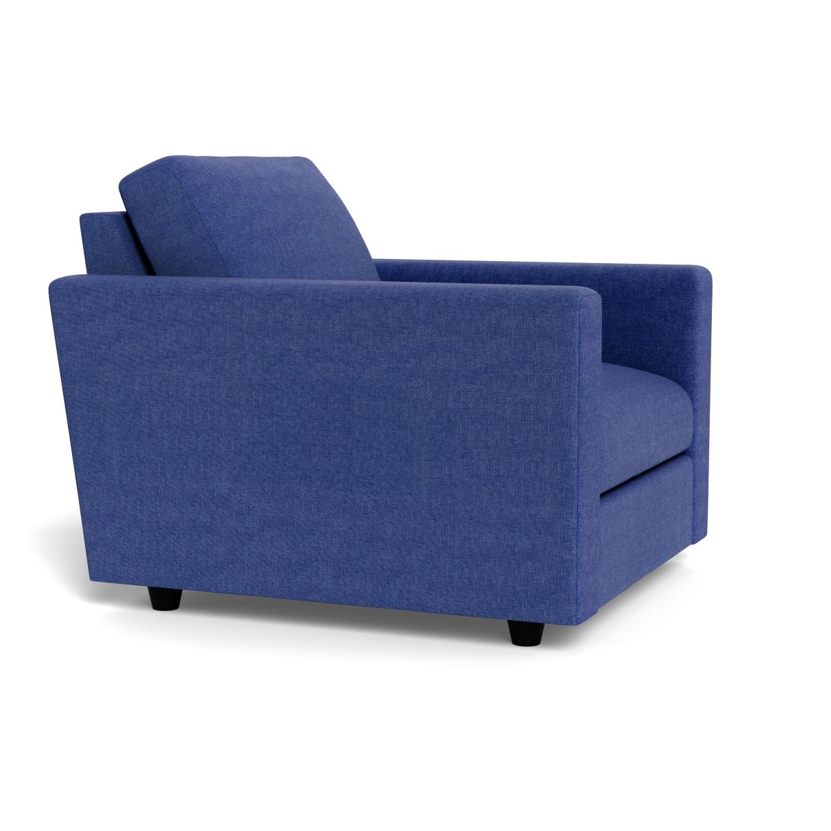Heal's Nimbus II Armchair Brushed Cotton Cobalt Black Feet – image 3