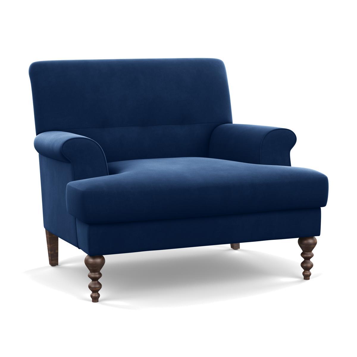 Scp Oscar Formal Armchair Varese Velvet Olive Green Walnut Feet - Heal's UK Furniture – image 1