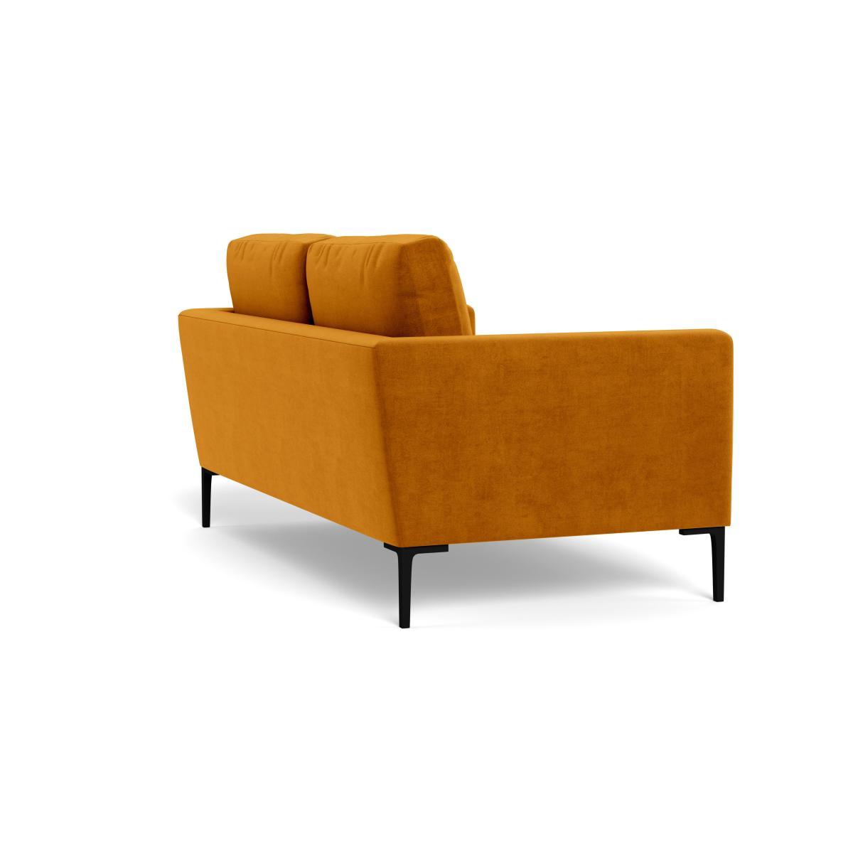 Heal's Eton 2 Seater Sofa Smart Luxe Velvet Cognac Black Feet - Heal's UK Furniture – image 4