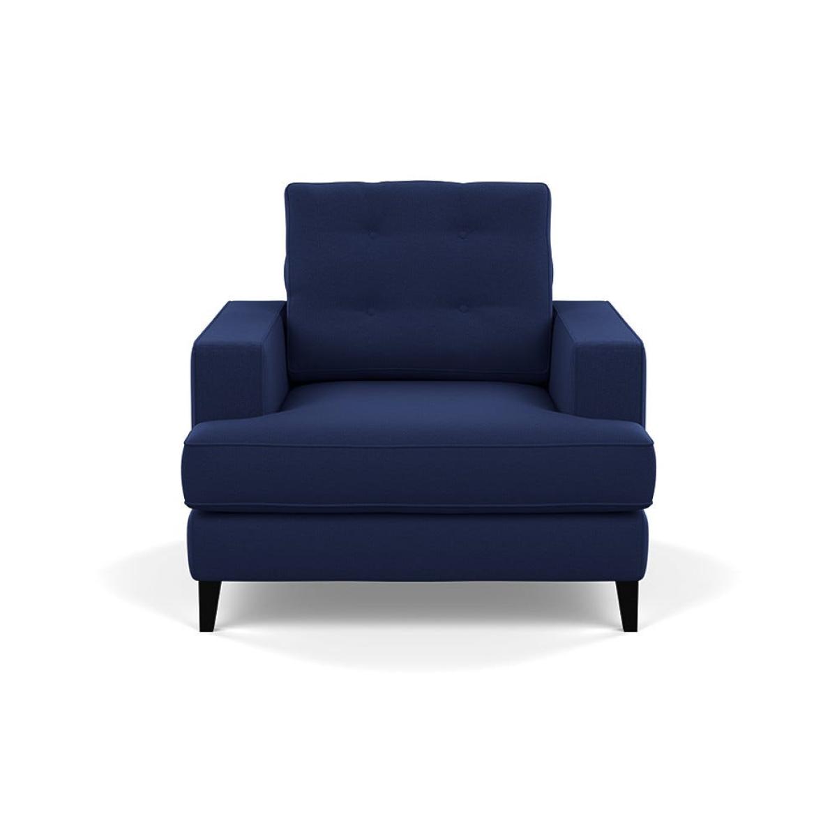 Heal's Mistral Armchair Melton Wool New Navy Black Feet – image 2
