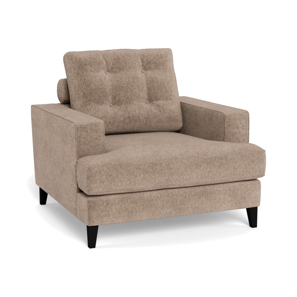 Heal's Mistral Armchair Boucle Velvet Rocky Black Beech Feet – image 1