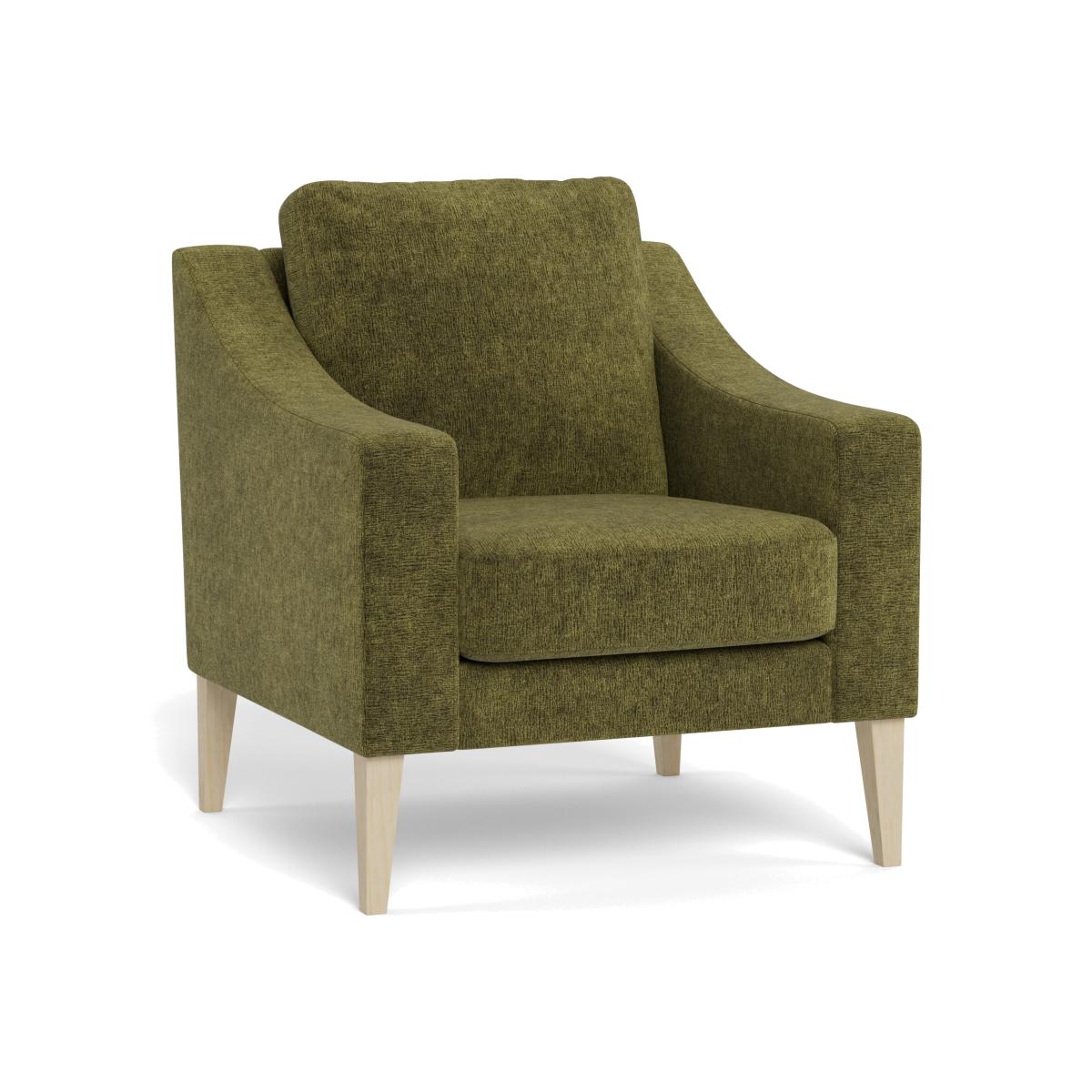 Heal's Richmond Armchair Boucle Velvet Wilder Natural Beech Feet – image 1