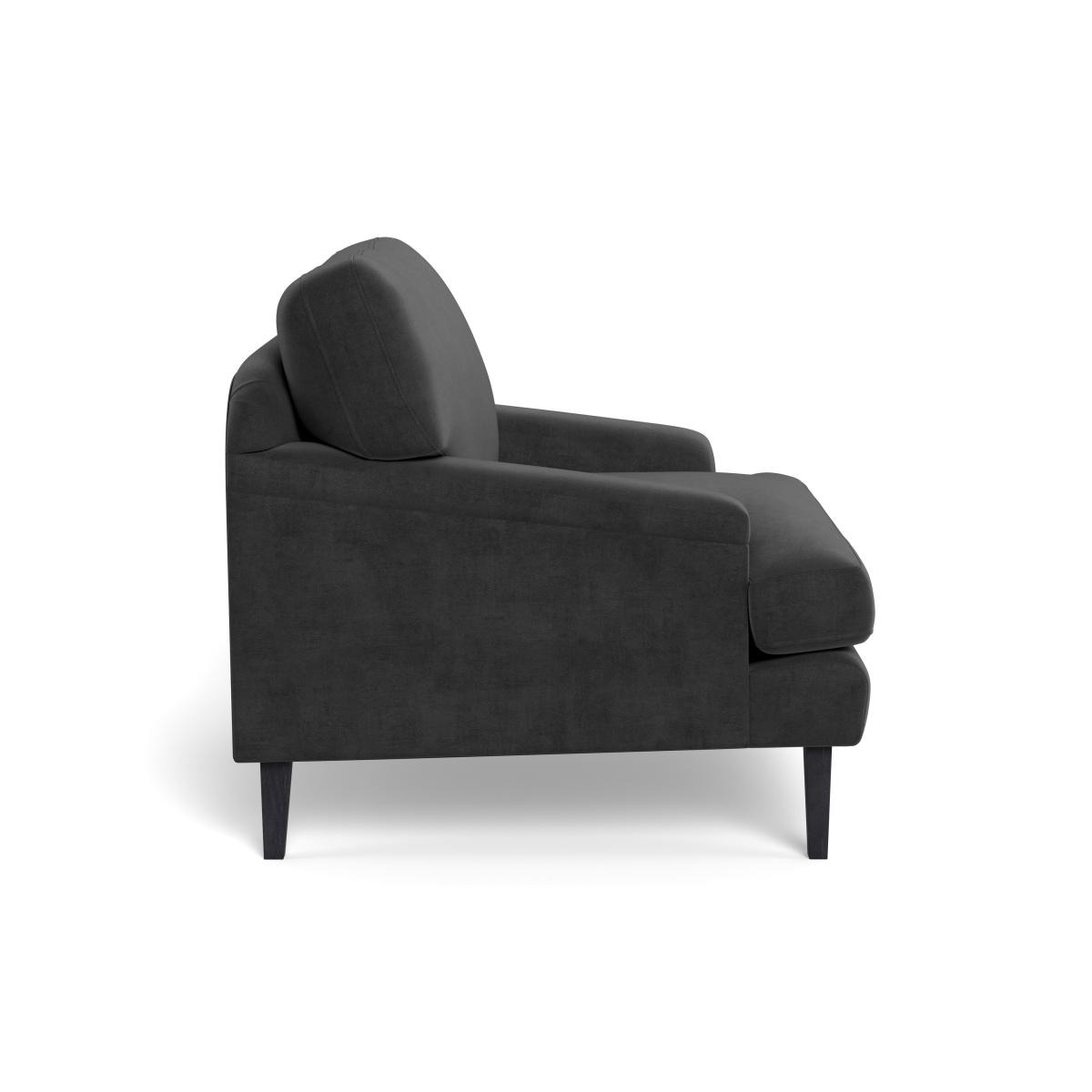 Heal's Stanton Armchair Smart Luxe Velvet Nickel Walnut Stained Feet – image 4