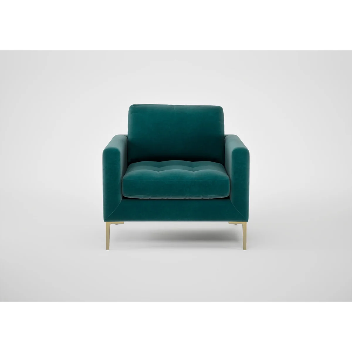 Heal's Eton Armchair Cotton Velvet Evergreen Black Feet – image 2