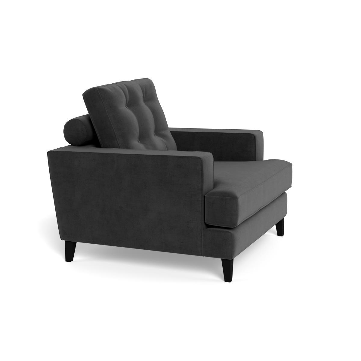Heal's Mistral Armchair Smart Luxe Velvet Nickel Black Feet - Heal's UK Furniture – image 2