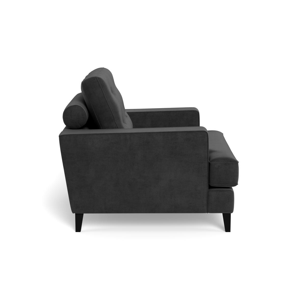 Heal's Mistral Armchair Smart Luxe Velvet Nickel Black Feet - Heal's UK Furniture – image 3