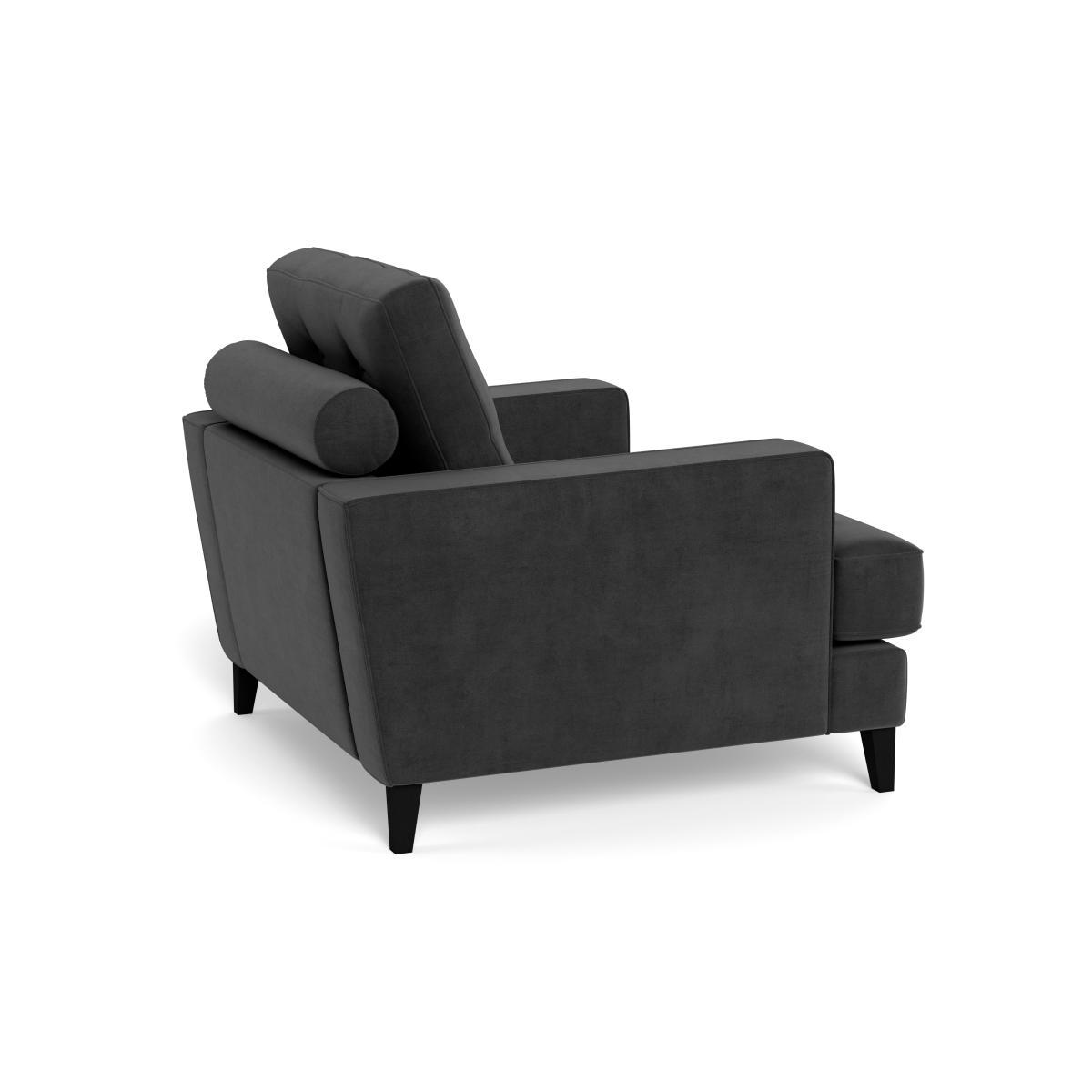 Heal's Mistral Armchair Smart Luxe Velvet Nickel Black Feet - Heal's UK Furniture – image 4