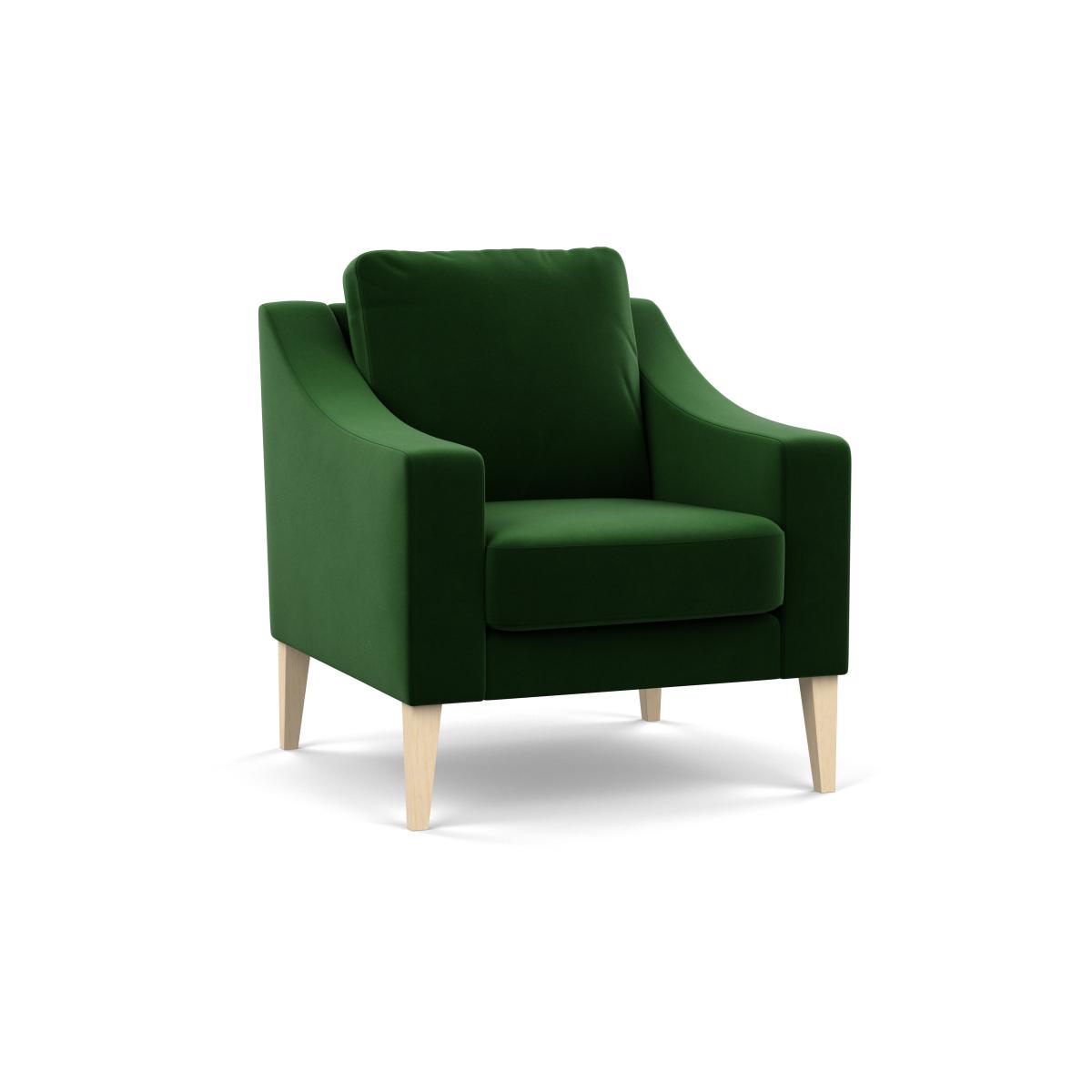 Heal's Richmond Armchair Smart Velvet Forest Natural Feet - Heal's UK Furniture – image 2