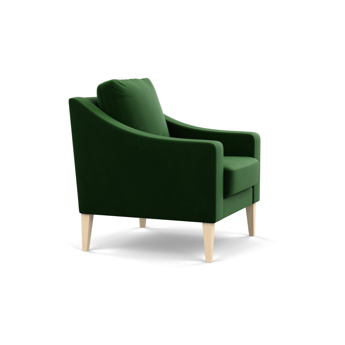 Heal's Richmond Armchair Smart Velvet Forest Natural Feet - Heal's UK Furniture – image 3