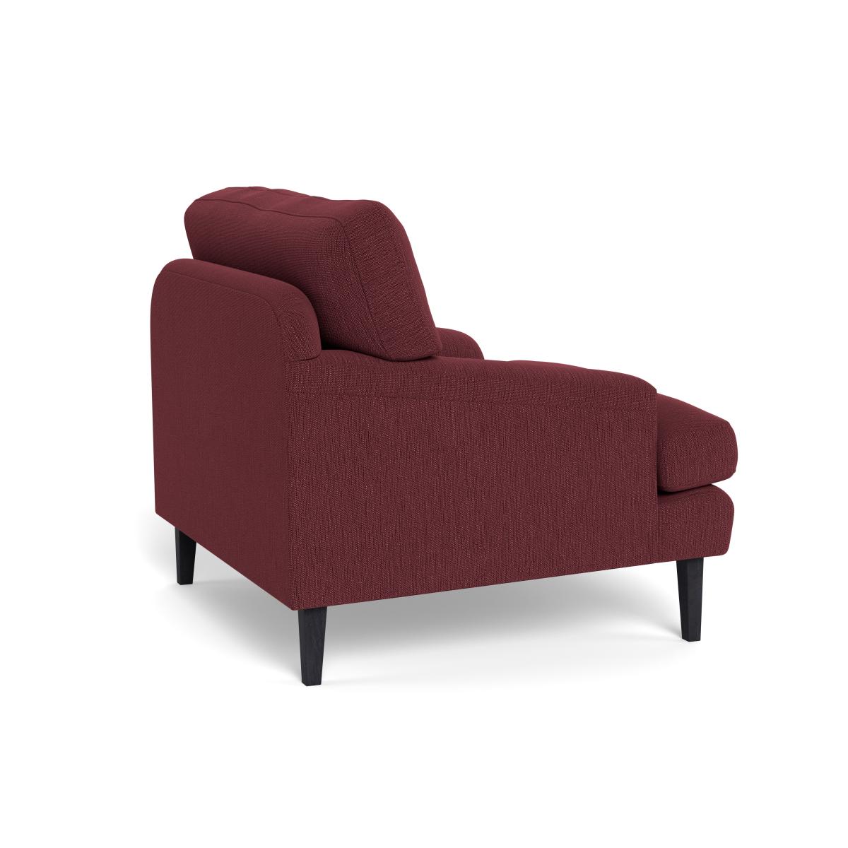 Heal's Stanton Armchair Smart Linen Mix Maroon Walnut Stained Feet – image 5