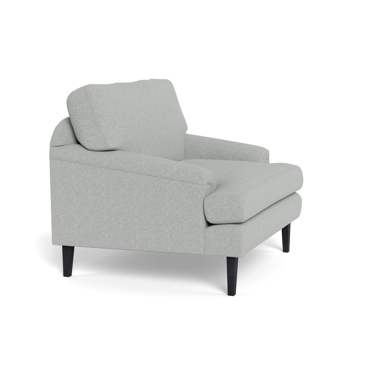 Heal's Stanton Armchair Melton Wool Limestone Black Feet – image 3