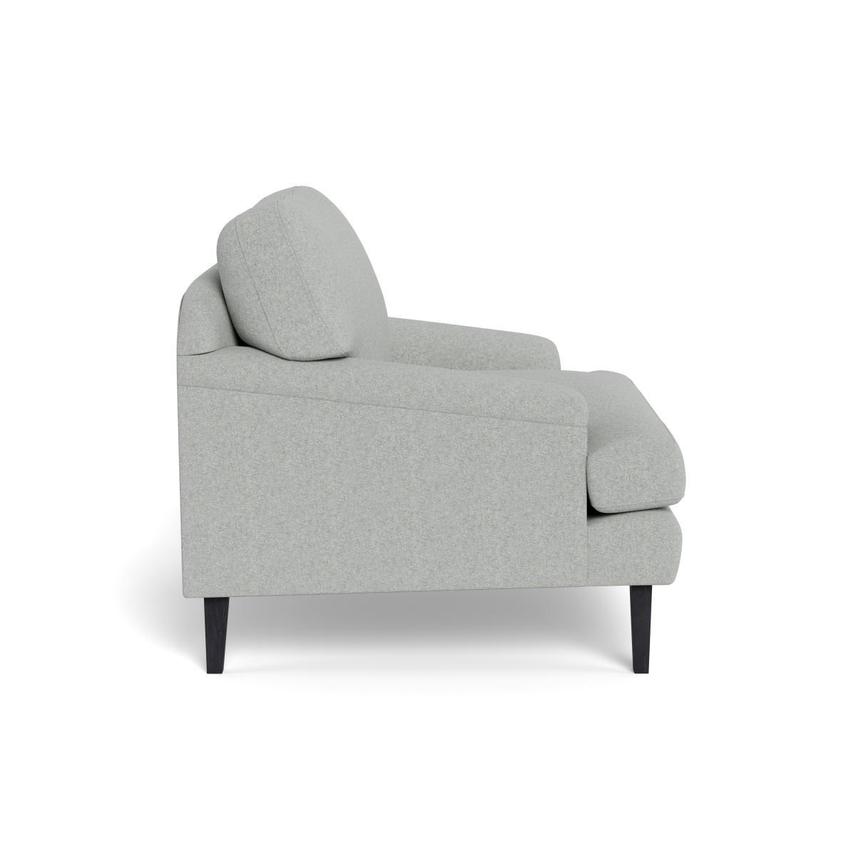 Heal's Stanton Armchair Melton Wool Limestone Black Feet – image 4
