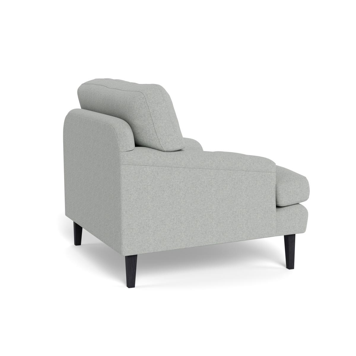 Heal's Stanton Armchair Melton Wool Limestone Black Feet – image 5