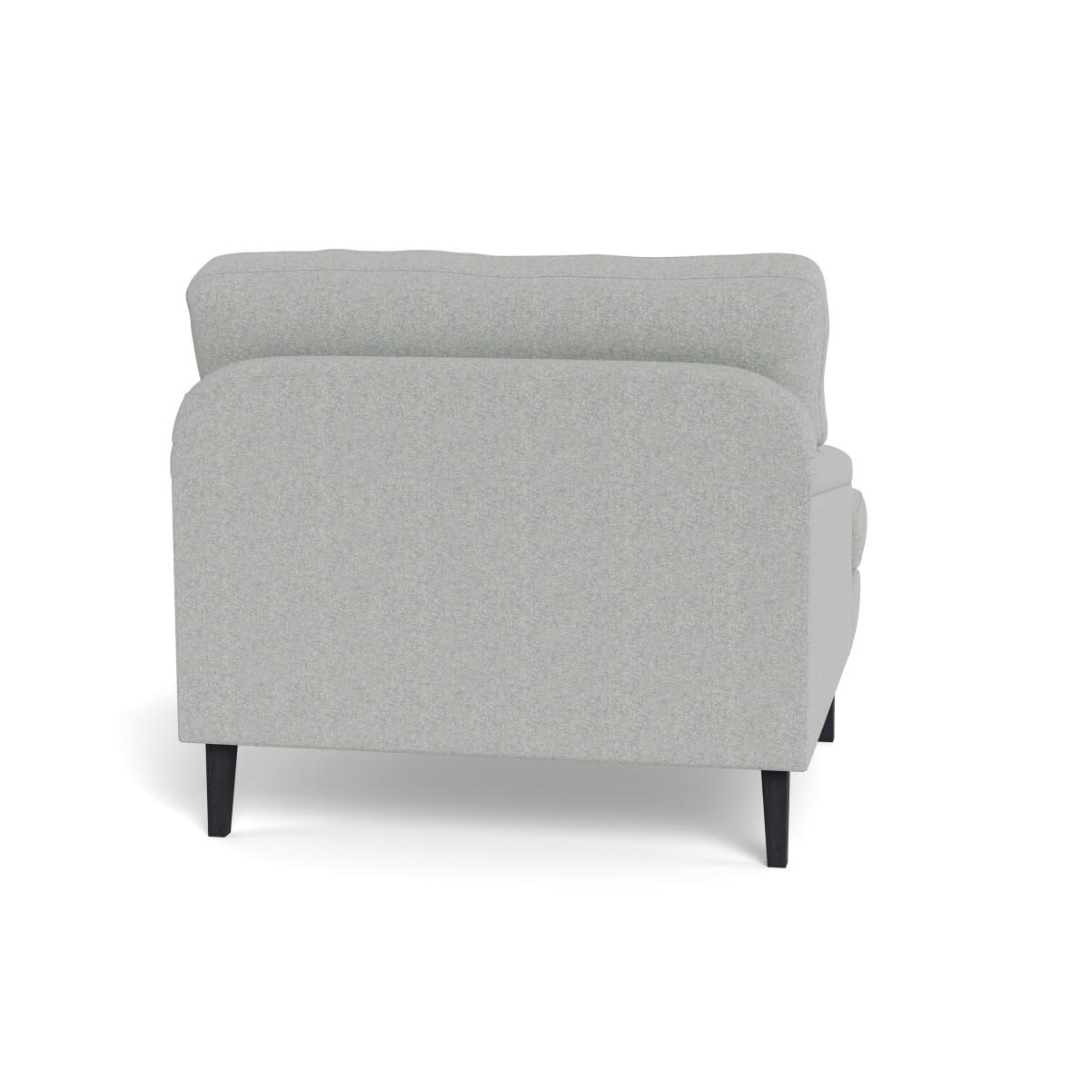 Heal's Stanton Armchair Melton Wool Limestone Black Feet – image 6