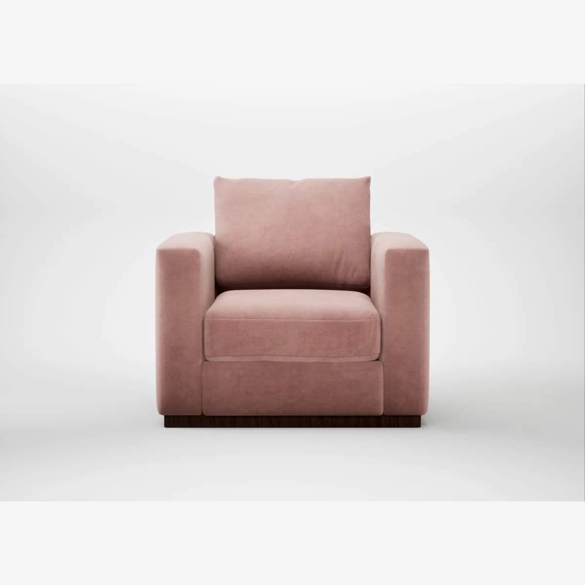 Heal's Trento Armchair Smart Luxe Velvet Dusky Pink – image 1