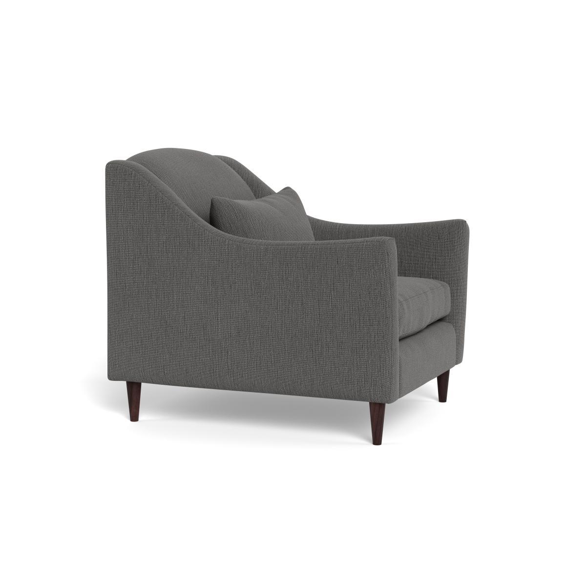 Heal's Somerset Armchair Smart Linen Mix Grey Dark Stain - Heal's UK Furniture – image 2
