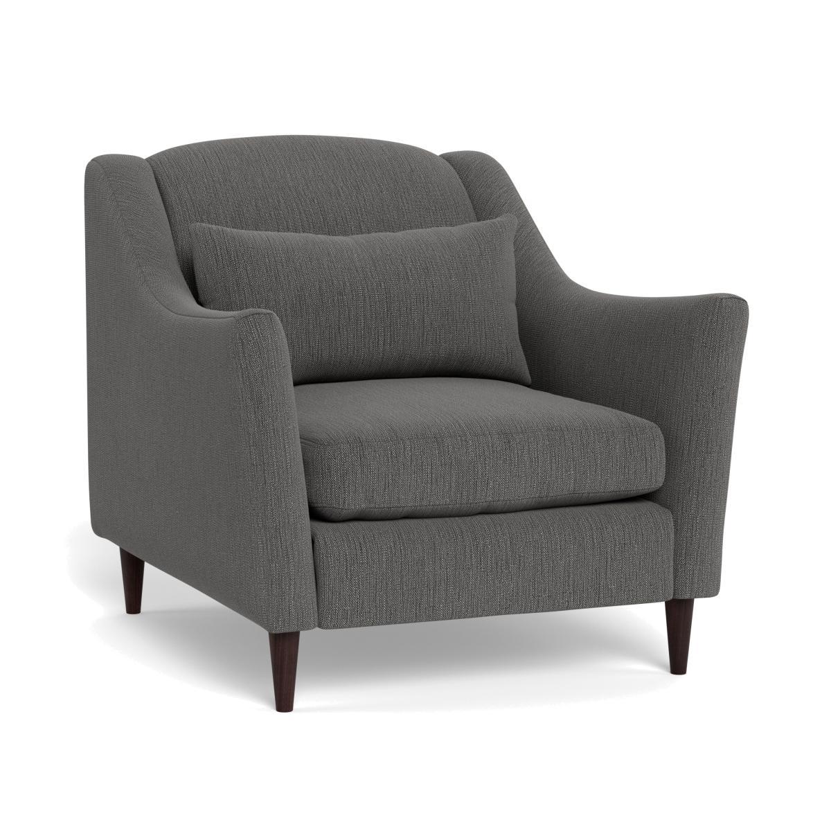 Heal's Somerset Armchair Smart Linen Mix Grey Dark Stain - Heal's UK Furniture – image 1