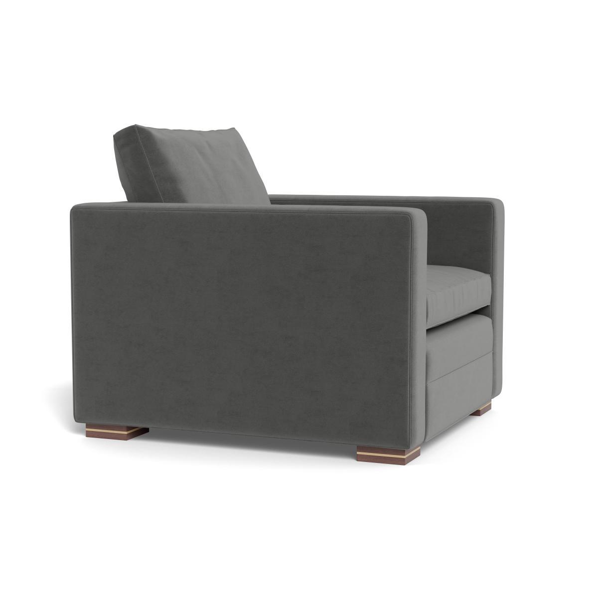 Heal's Palermo Armchair Nobilis Velvet Dolphin Brass and Walnut Feet - Heal's UK Furniture – image 2