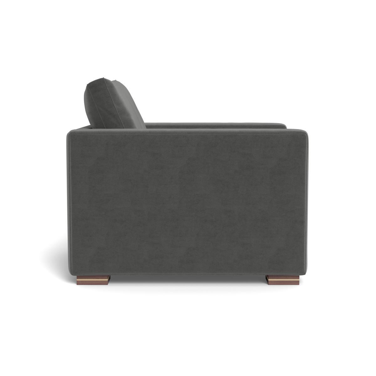 Heal's Palermo Armchair Nobilis Velvet Dolphin Brass and Walnut Feet - Heal's UK Furniture – image 3
