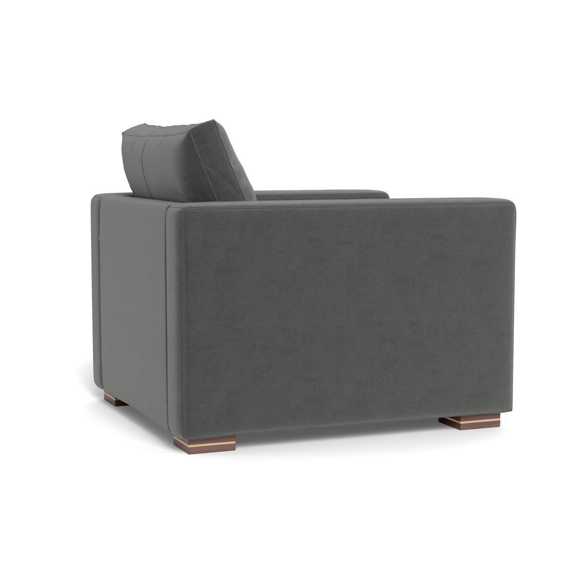 Heal's Palermo Armchair Nobilis Velvet Dolphin Brass and Walnut Feet - Heal's UK Furniture – image 4
