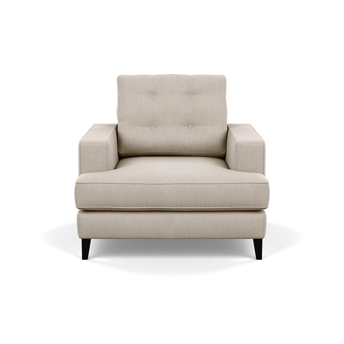 Heal's Mistral Armchair Broad Weave Putty Black Feet – image 2
