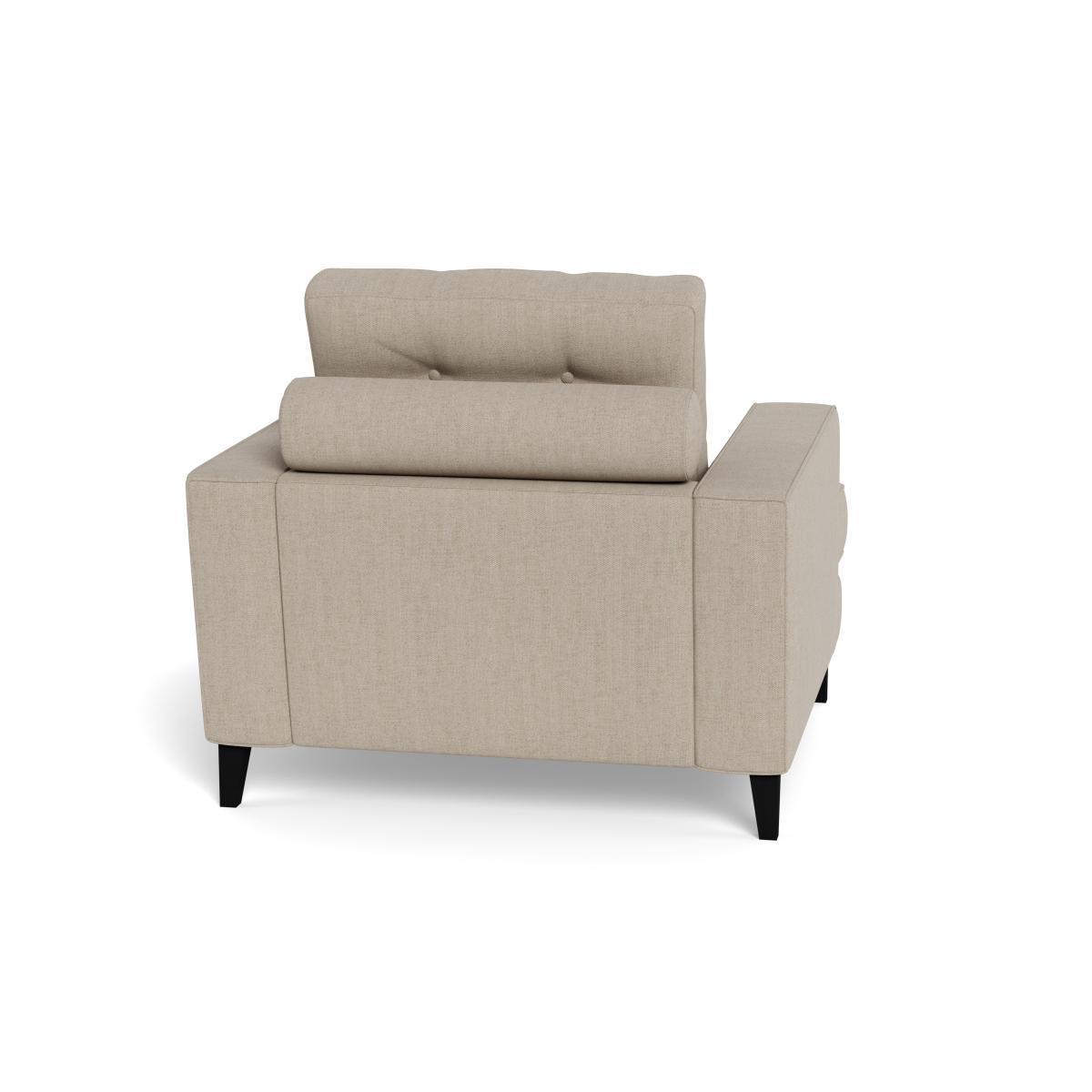Heal's Mistral Armchair Broad Weave Putty Black Feet – image 6