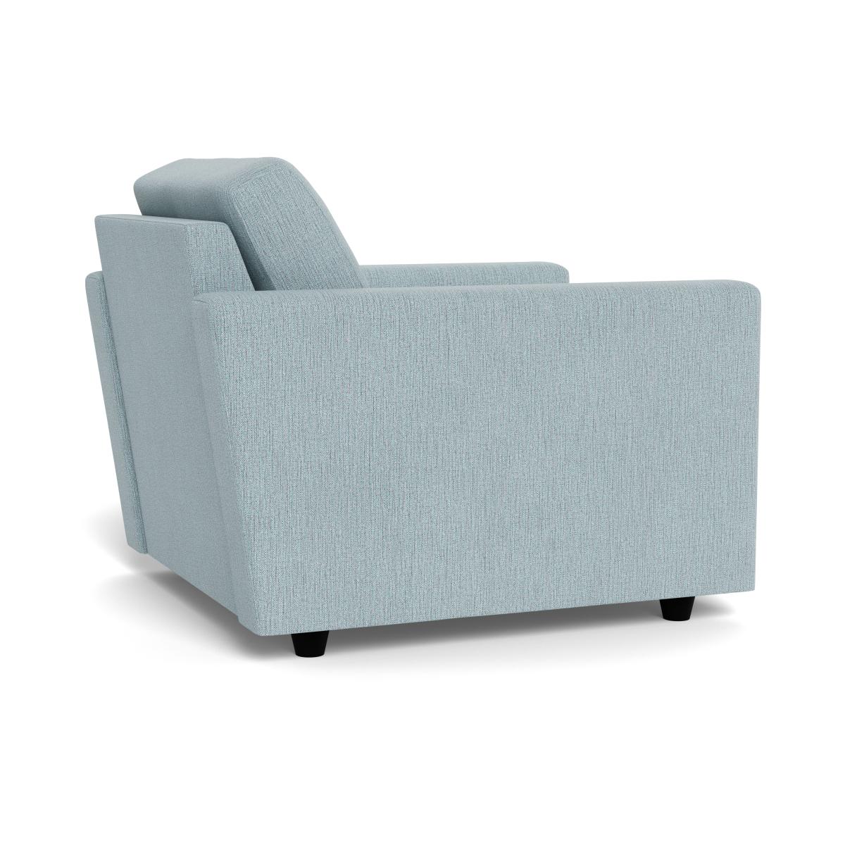 Heal's Nimbus II Armchair Smart Linen Mix Duck Egg Black Feet – image 4