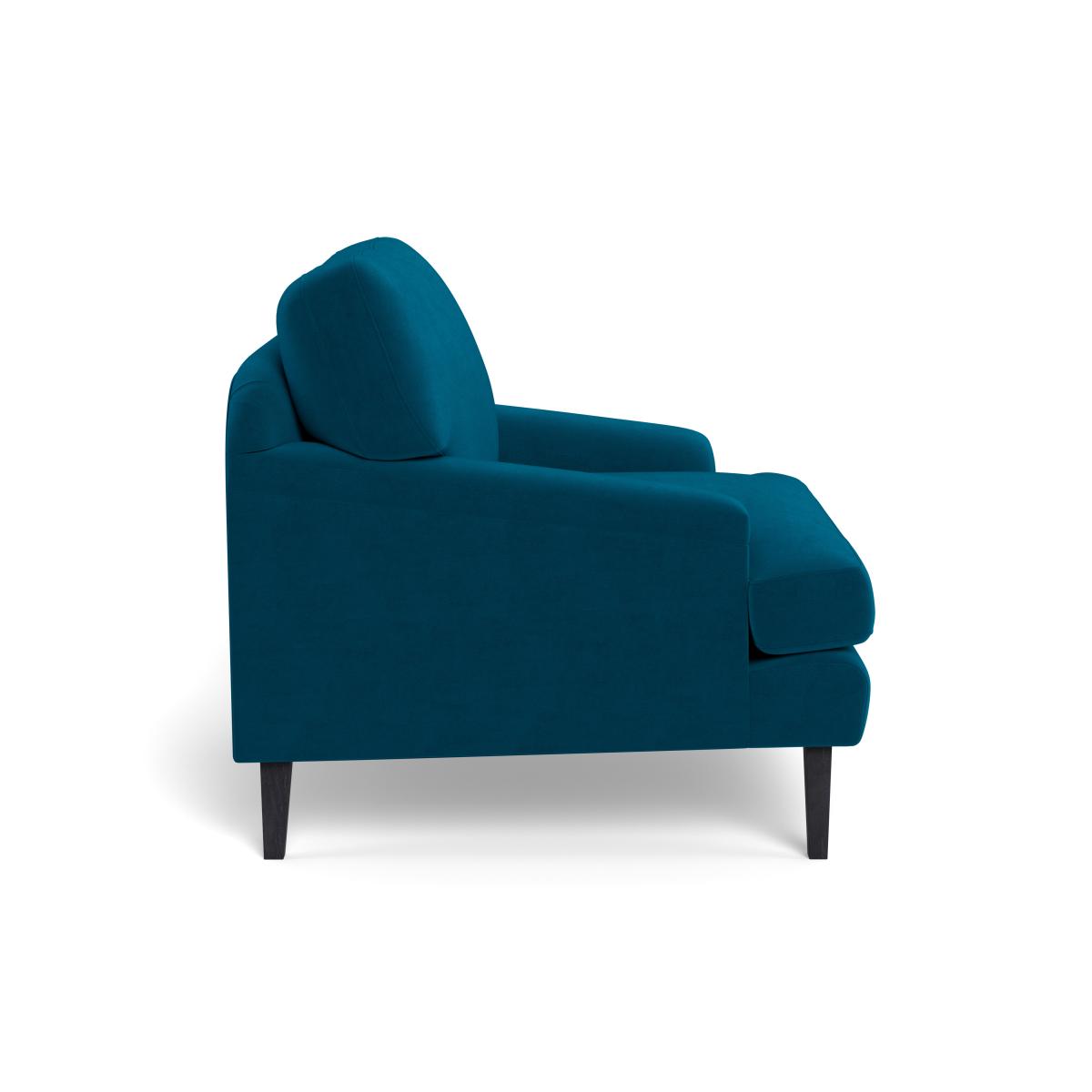 Heal's Stanton Armchair Velvet Teal Natural Feet – image 4