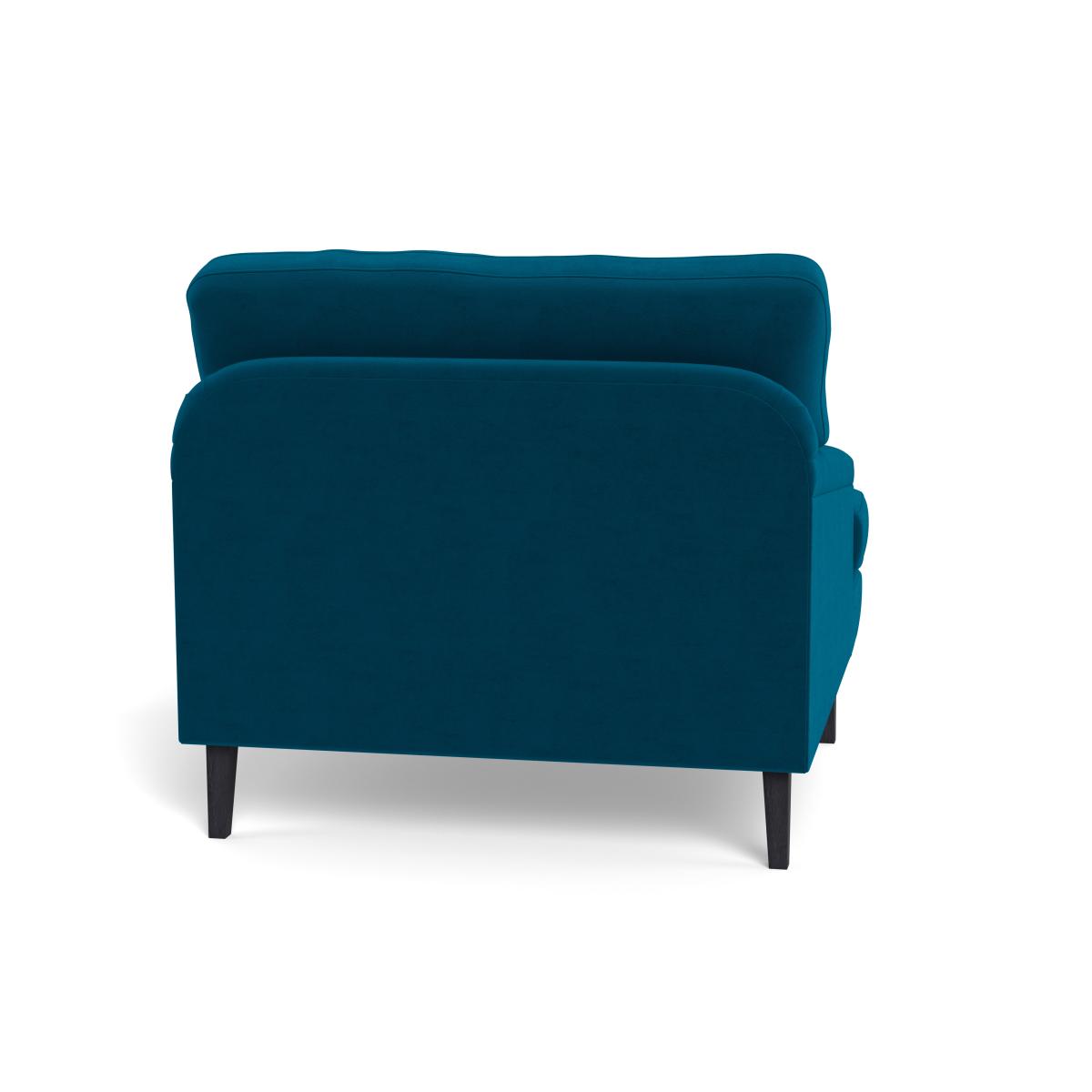 Heal's Stanton Armchair Velvet Teal Natural Feet – image 6