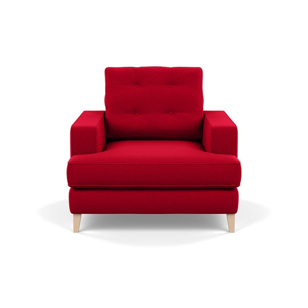 Heal's Mistral Armchair Melton Wool Red Oxide Natural Feet – image 2
