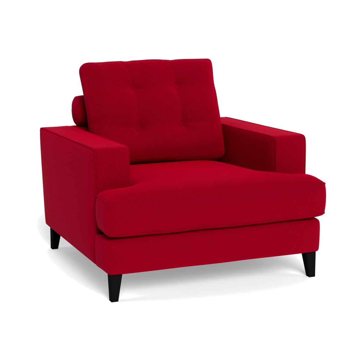 Heal's Mistral Armchair Melton Wool Red Oxide Natural Feet – image 1