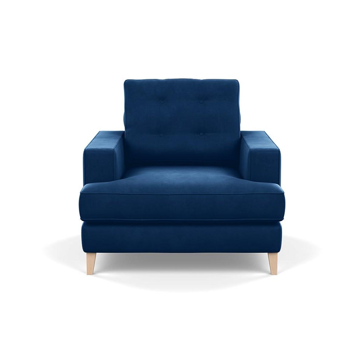 Heal's Mistral Armchair Velvet Petrol Natural Feet – image 2
