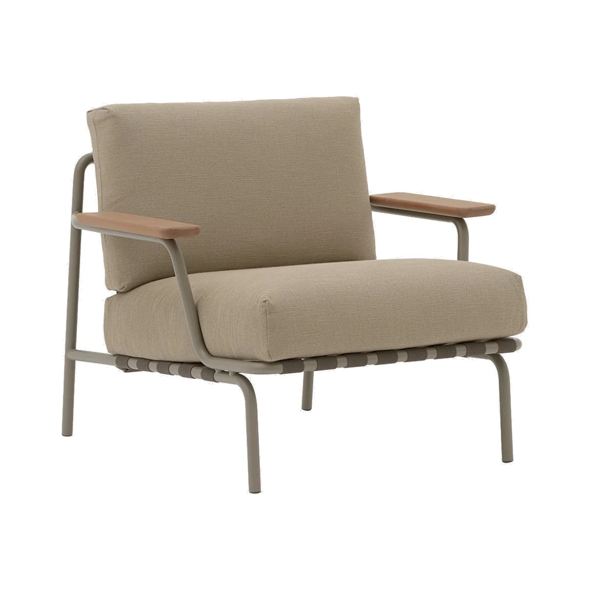 Muuto Settle Outdoor Lounge Chair in Ribbed Weave 5/Taupe – image 1
