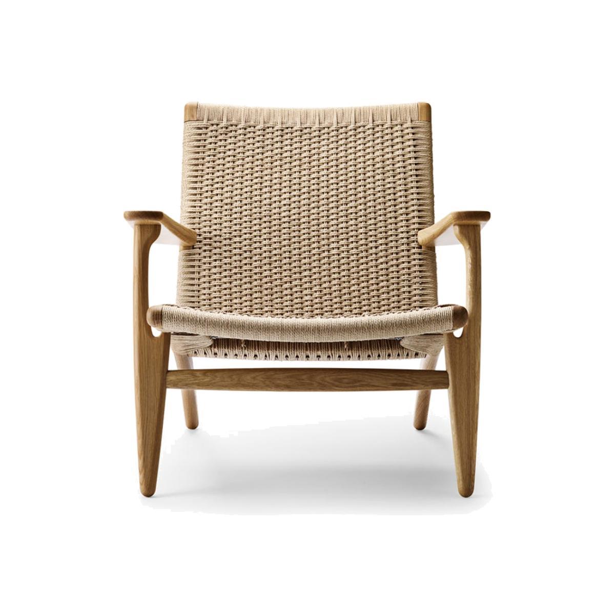 Carl Hansen & Son CH25 armchair Walnut oil / Natural cord - Heal's UK Furniture – image 1