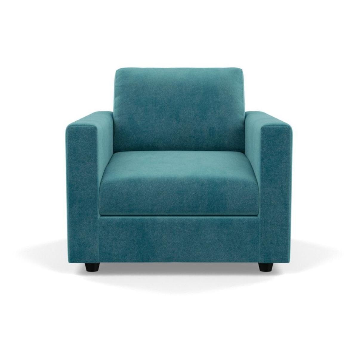Heal's Nimbus Armchair Velvet Petrol Black Feet - Heal's UK Furniture – image 9