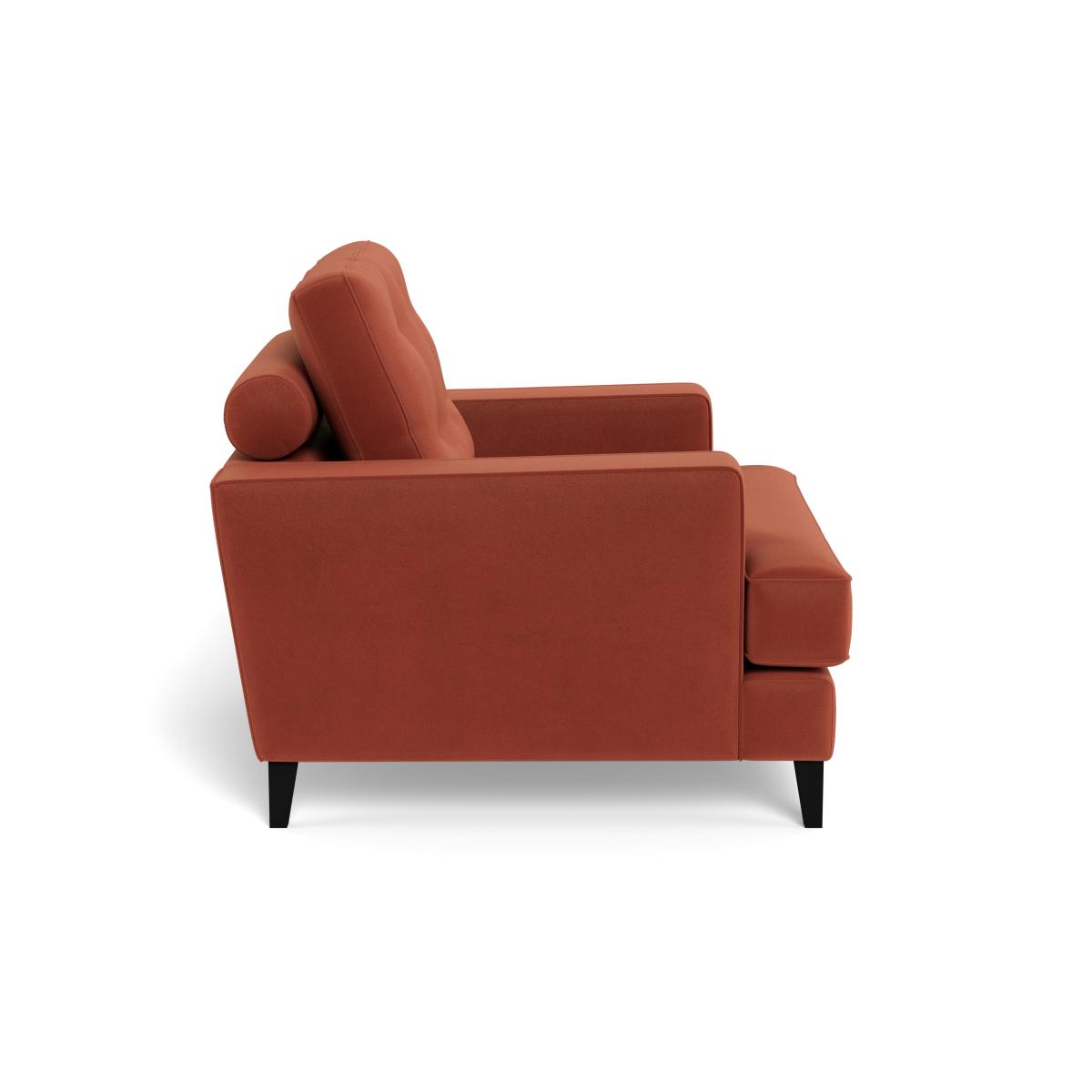 Heal's Mistral Armchair Smart Luxe Velvet Tawny Natural Feet – image 3