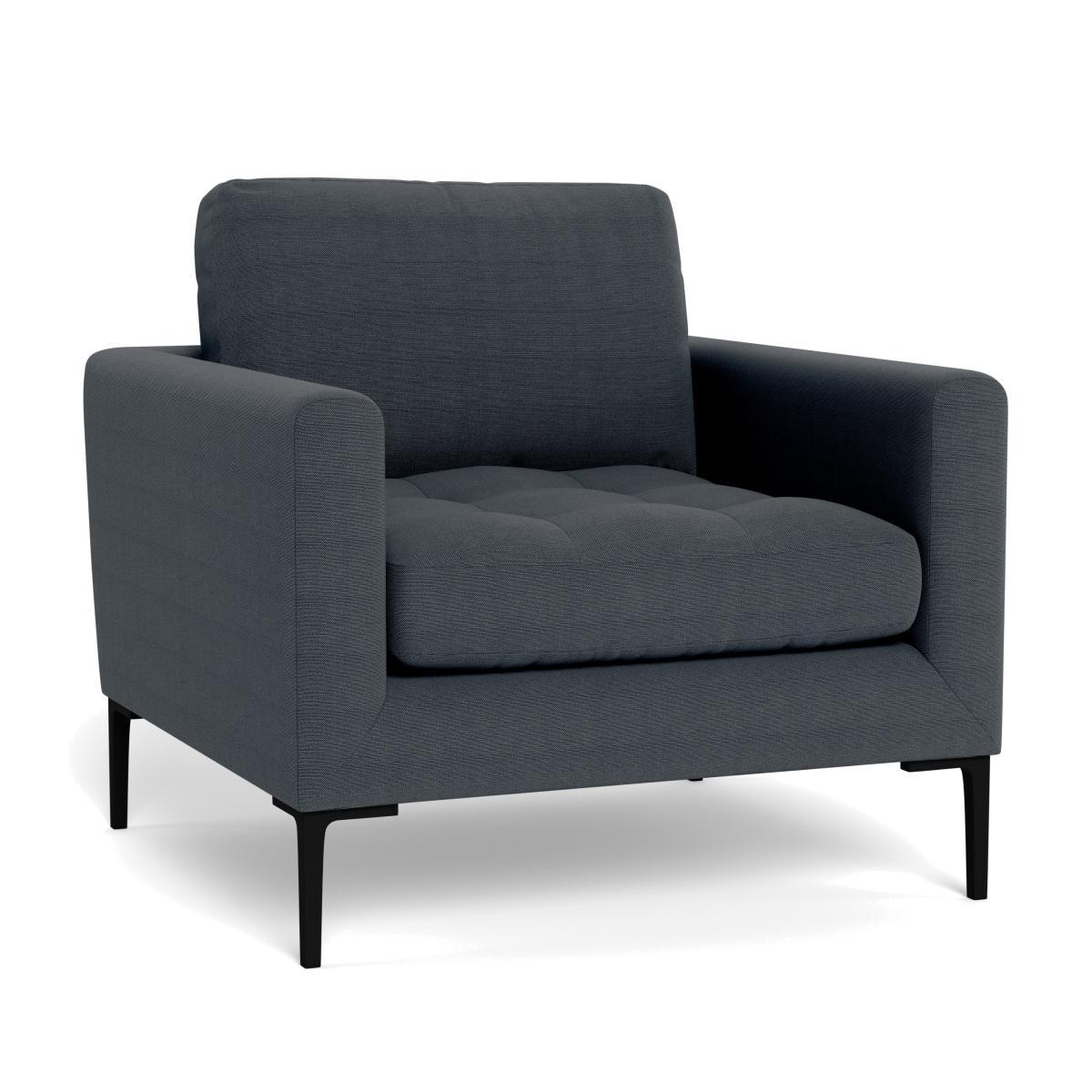 Heal's Eton Armchair Linen Dark Grey Black Feet - Heal's UK Furniture – image 1