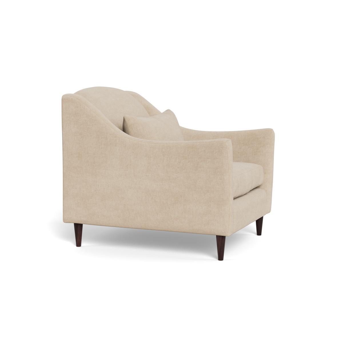 Heal's Somerset Armchair Brushed Cotton Oat Natural Ash Feet - Heal's UK Furniture – image 2